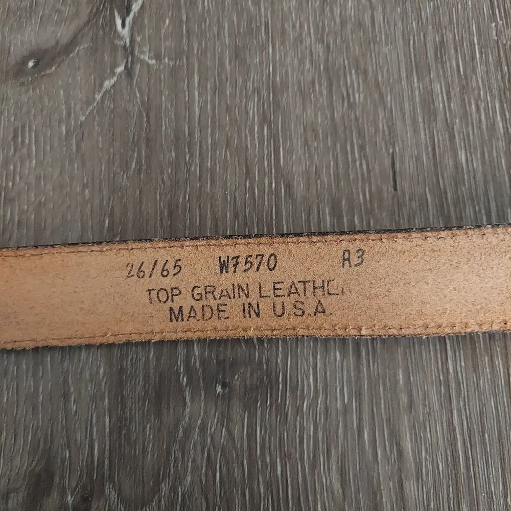 Red Leather Belt Sz 26